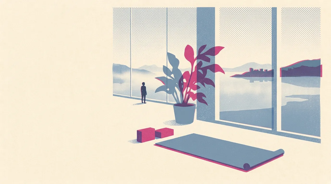 Illustration of yoga and pilates studios in the Bay Area