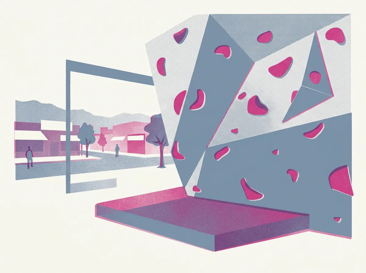 Illustration of climbing gyms in Berkeley