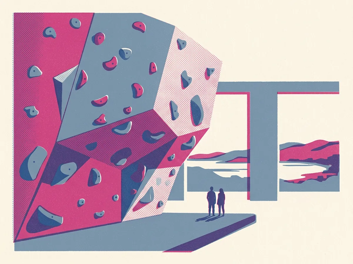 Illustration of climbing gyms in El Cerrito